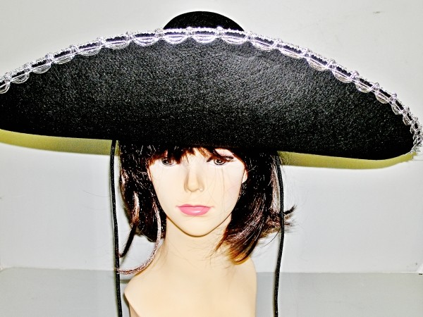 Mexický klobouk černý 3290 -Li